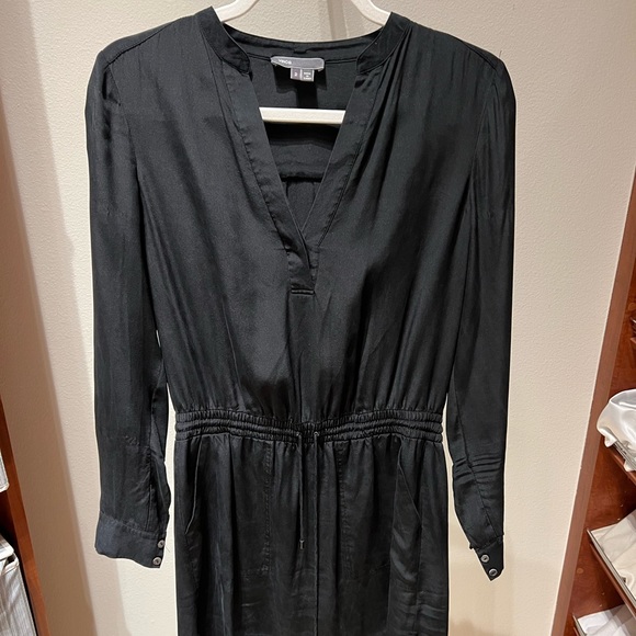 Vince black satin dress. - Picture 6 of 9
